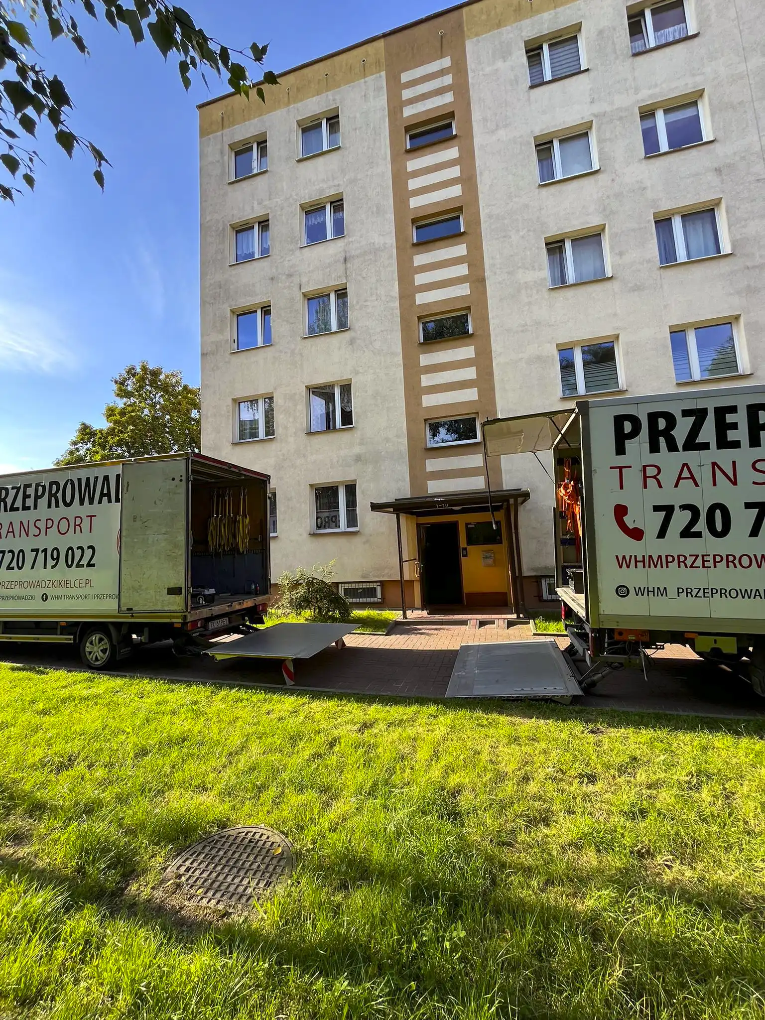 Zabezpieczony ładunek w samochodzie WHM podczas realizacji